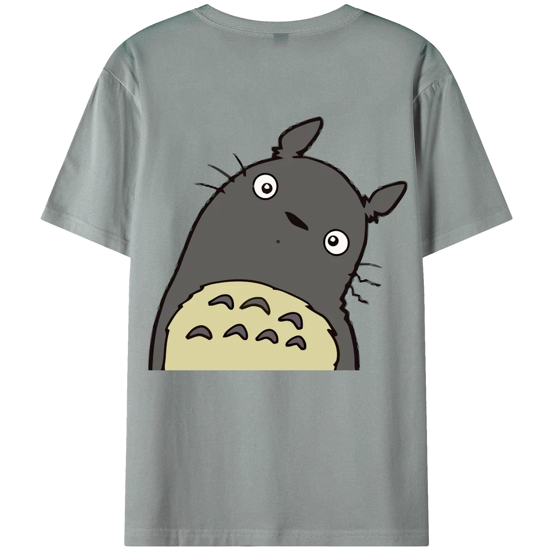 （画像用） となりのトトロ 草壁メイ 草壁サツキ My Neighbor Totoro Satsuki Kusakabe Mei Kusakabe 綿100％ メンズ半袖Tシャツ（バックプリント） 通気性